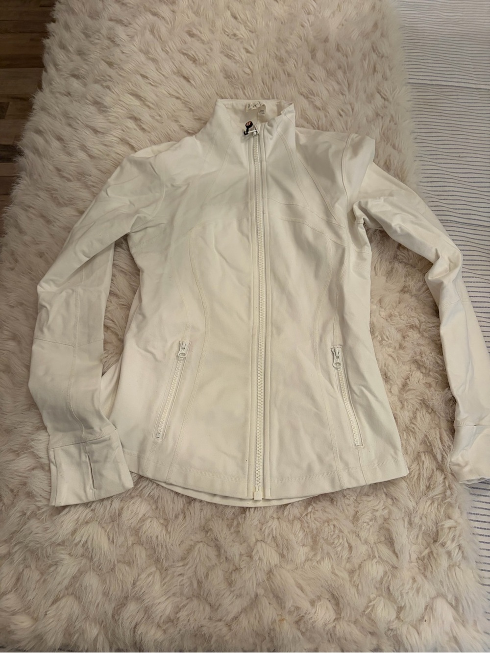 lululemon athletica White Zip-Jacket only worn one time. Great condition